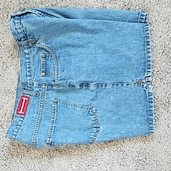 Vintage Halston jean shorts Misses Size 14 - Picture 9 of 11